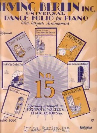 Irving Berlin Dance Folio for Piano 1928 Music Book