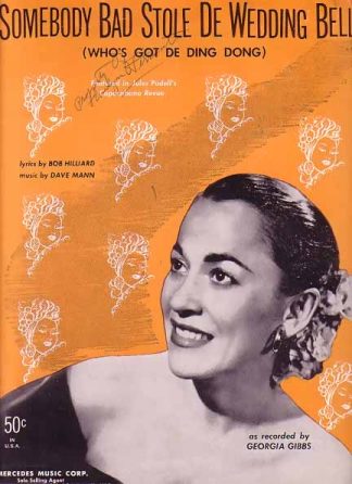 Somebody Bad Stole De Wedding Bell 1954 Sheet Music - Georgia Gibbs