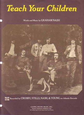 Teach Your Children 1970 Sheet Music Crosby, Stills, Nash, & Young