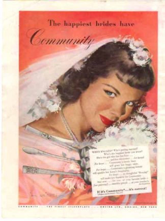 Oneida 1948 Ad - Finest Silverplate Silverware