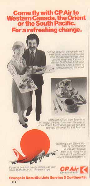 Canadian Pacific Airlines 1976 Ad - a refreshing change