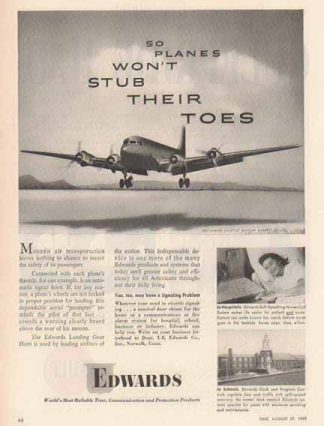 Edwards Communication in Aviation 1951 Ad - Douglas Aircraft