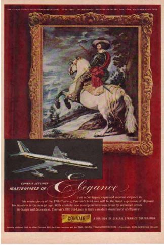 Convair Jet Liner 1958 Ad - Conde De Olivares Art