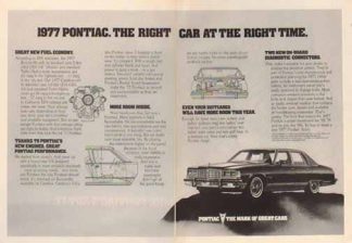 Pontiac Bonneville 1977 Car Ad - The Right Car at The Right Time