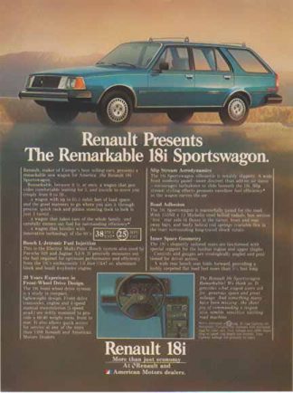 Renault 18i American Motors 1981 Car Ad - The Sportswagon