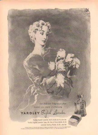 YARDLEY English Lavender 1949 Ad - makes you more enchanting