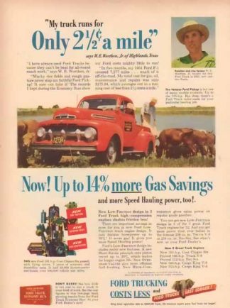 Ford Trucks 1951 Ad - 2 1/2 Cents a Mile