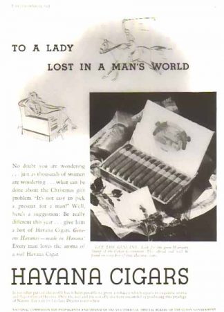 Havana Cigars 1935 Ad - Christmas Gift Suggestion