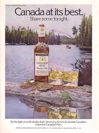 Canadian Mist Whisky 1976 Ad - British Columbia, Canada