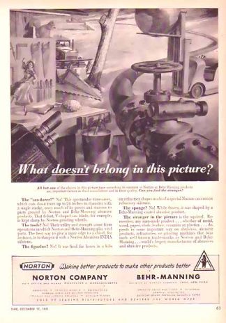 NORTON BEHR - MANNING 1951 Ad  - The Sawdozer