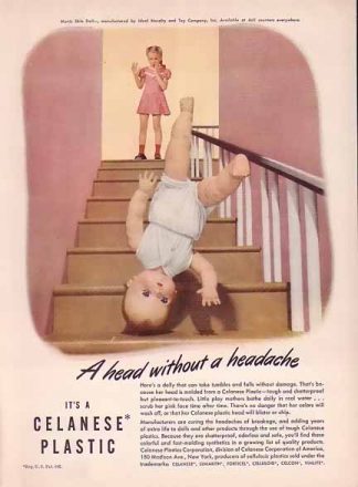 Celanese Plastics 1947 Ad …without a headache.