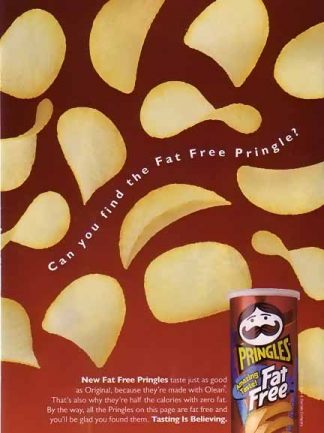 Pringles 1998 Ad Fat Free