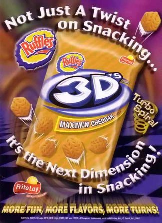 Ruffles 3D's Cheddar 2001 Snacks Ad