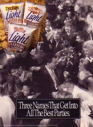 Frito Lay Light Snacks 1990 Ad All the Best Parties