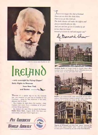 Pan American World Airways 1948 Ad Bernard Shaw