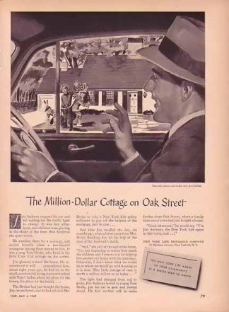 New York Life Insurance 1949 Ad Oak Street