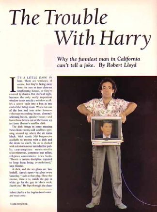 Harry Shearer 1988 Article The Trouble With Harry