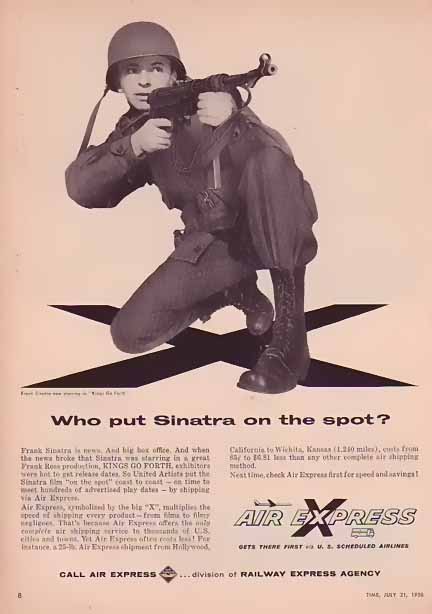 Frank Sinatra 1958 Air Express Ad Kings Go Forth