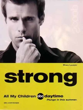 Ryan Lavery 2000 All My Children Soap Ad STRONG
