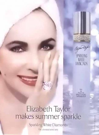 Elizabeth Taylor 2000 Sparkling White Diamonds Ad