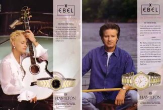 Lorrie Morgan & Don Henley 1993 Ad Set of Two Ebel & Hamilton Watch