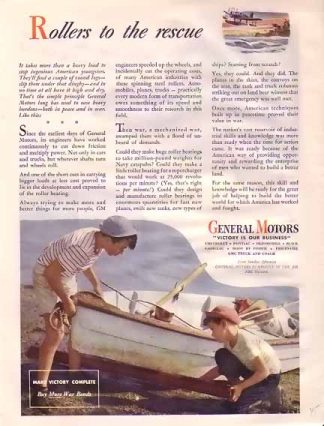 General Motors Wartime 1945 Ad