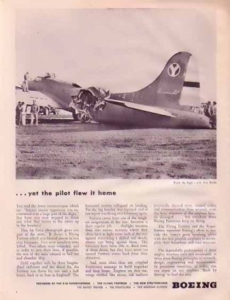 Boeing Aircraft 1945 Ad - Finish the fight with war bonds