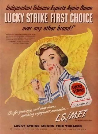 Lucky Strike 1948 Cigarettes Ad - First Choice