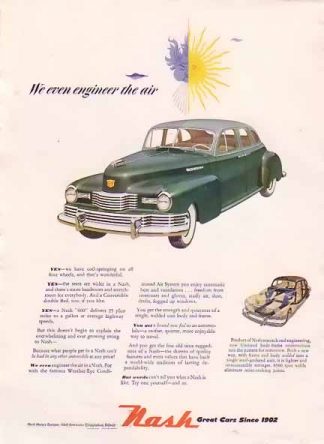 Nash Motors 1948 Ad - Engineer Air!