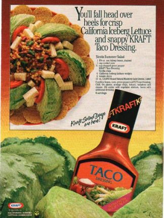 Kraft - Siesta Summer Salad Recipe Kraft Taco Dressing 1985 Advertisement