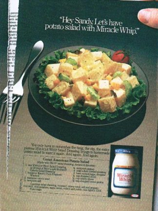 Great American Potato Salad Recipe 1985 Miracle Whip Ad