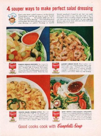 Campbell's Brand - Shrimp Lamaze Salad Recipe 1956 Advertisement