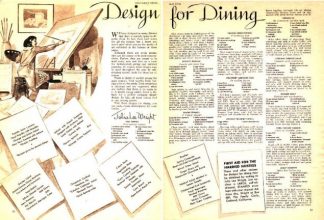 Rhubarb Fancy, Design for Dining Recipes 1936