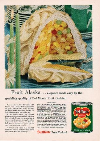 Fruit Alaska Recipe Del Monte 1960 Ad