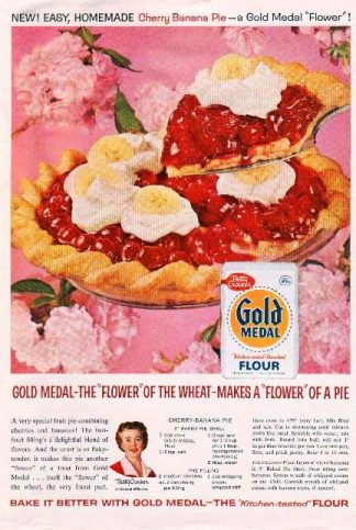 Cherry Banana Pie Recipe Gold Medal 1959 Ad