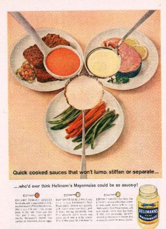 Lemon-Y Sauce Recipe Hellmann's 1960 Ad