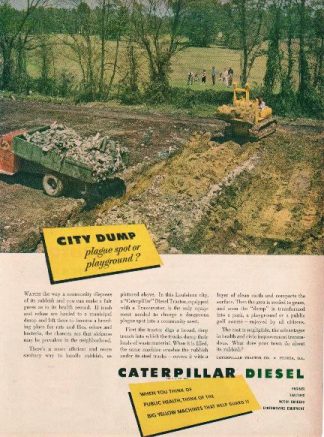 Caterpillar Diesel 1958 Ad City Dump