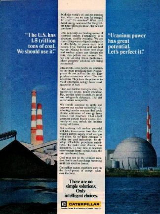 Caterpillar 1976 Ad Uranium Power