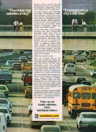 Caterpillar 1976 Ad Freeways