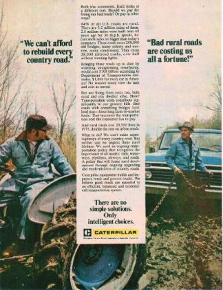 Caterpillar 1977 Ad Bad Rural Roads