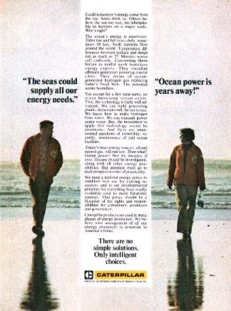 Caterpillar 1977 Ad Ocean Power