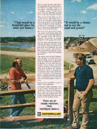 Caterpillar 1976 Ad Sand and Gravel