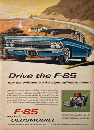 Oldsmobile F-85 1961 Car Advertisement - DRIVE the F-85
