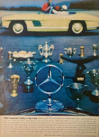 Mercedes Benz Sales Inc. Ad 1961 – Most Treasured Trophy in the Trove