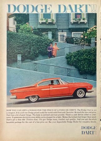 DODGE DART 1961 Car Advertisement – The Price of a Ford or Chevy