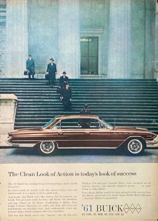 The 61 BUICK Advertisement from 1961 As Fine, As New, As You Can Go.