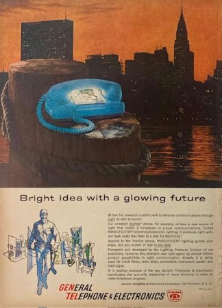 General Telephone & Electronics – General Systems 1961 Advertisement – New York City Skyline