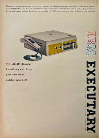 IBM EXECUTARY 1961 Advertisement – Best assistant