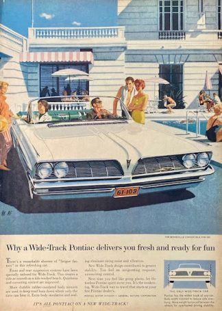 The Pontiac Bonneville Convertible for 1961 Advertisement – Pontiac Delivers