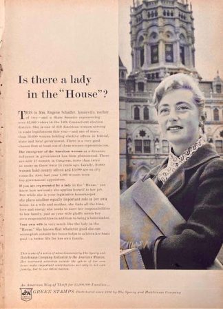 S&H Green Stamps 1961 Advertisement with The American Housewife